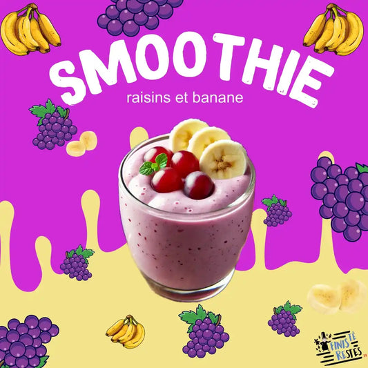 Smoothie aux raisins et à la banane